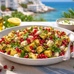 Granatapfelsalat mit gegrillten Zucchini
