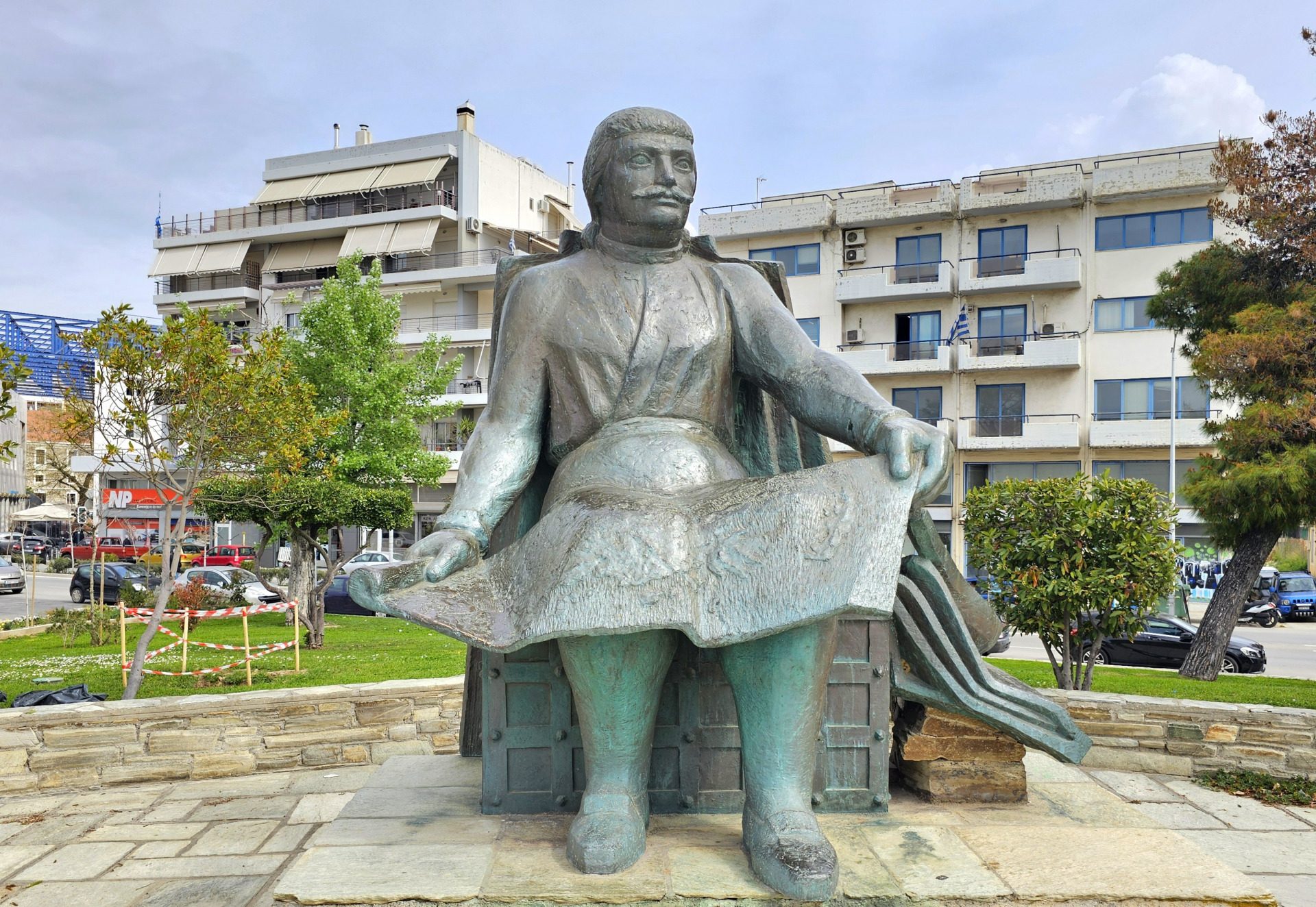 Rigas Fereos Rigas Velestinlis Griechenland Volos Statue Revolutionär Hellas-Bote (1)