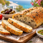 Aromatisches Griechisches Olivenbrot