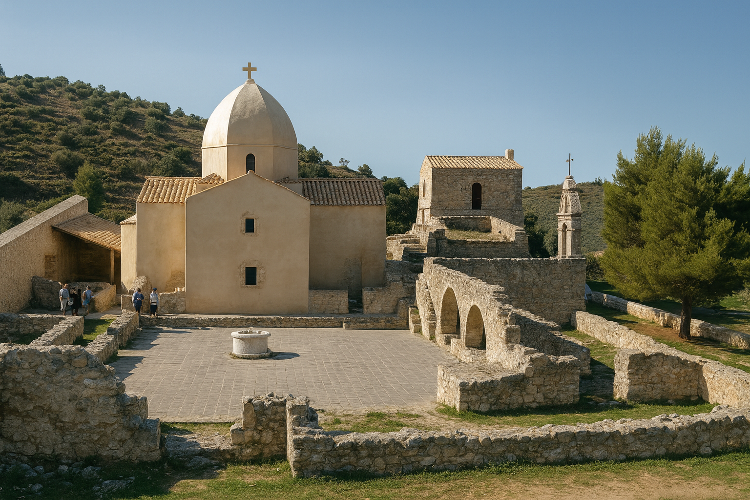 Panorama des Glaubens und der Geschichte: Das Kloster Panagia Skopiotissa auf Zakynthos Panagia Skopiotissa