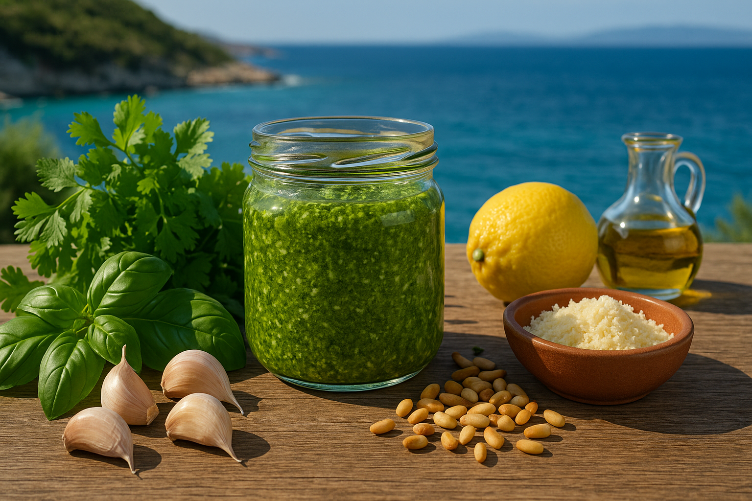 Knoblauch-Koriander-Pesto